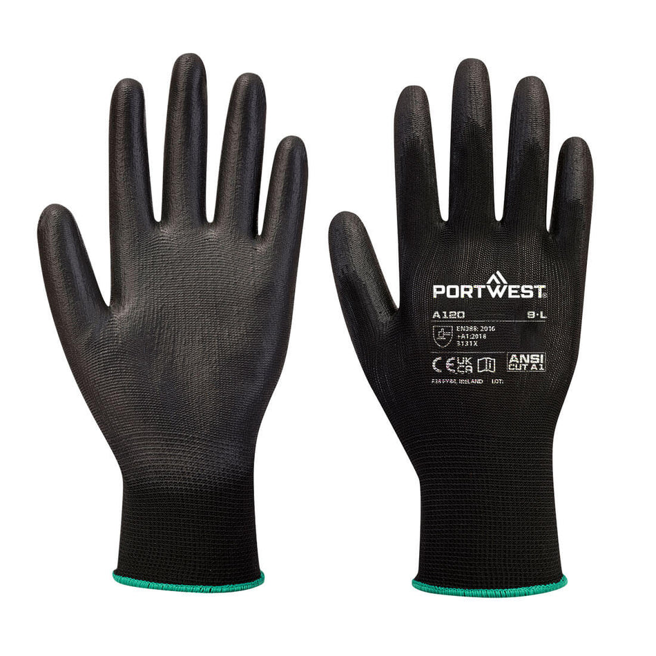 A120 PU Palm Breathable Working Safety Gloves - XL - STOCK IMAGE
