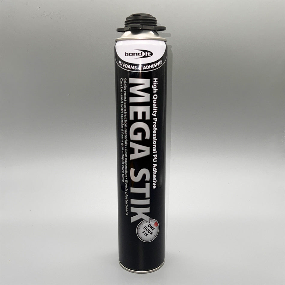 Bond IT Mega Stik Contractors Adhesive – High Strength, Expanding Polyurethane for Construction, DIY, and Sealing Applications - Single Can