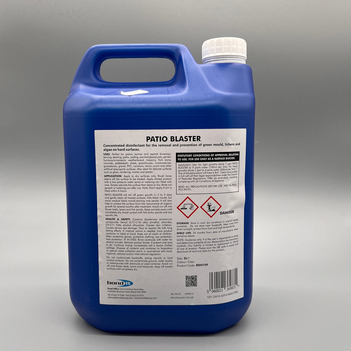 Bond IT - Concentrated Patio Blaster & Cleaner - Back