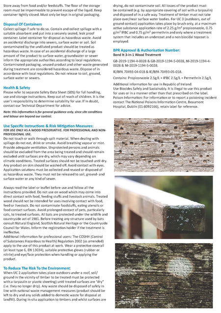 Bond IT - 3 In 1  Wood Treatment - 5L - Data Sheet 2