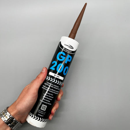 Bond IT GP200 Brown Silicone – High-Performance General Purpose Sealant for Durable, Flexible, and Weather-Resistant Sealing - Single Tube Nozzle