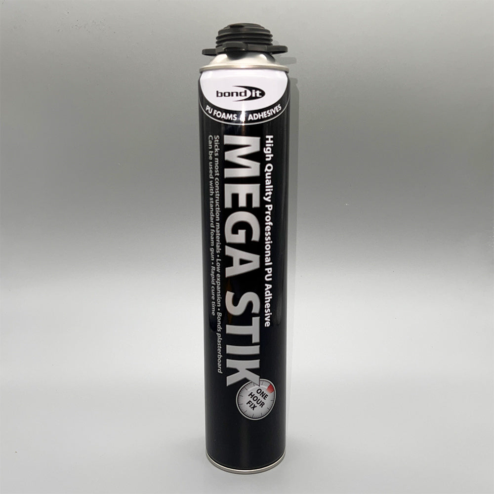 Bond IT Mega Stik Contractors Adhesive – High Strength, Expanding Polyurethane for Construction, DIY, and Sealing Applications - Single Can