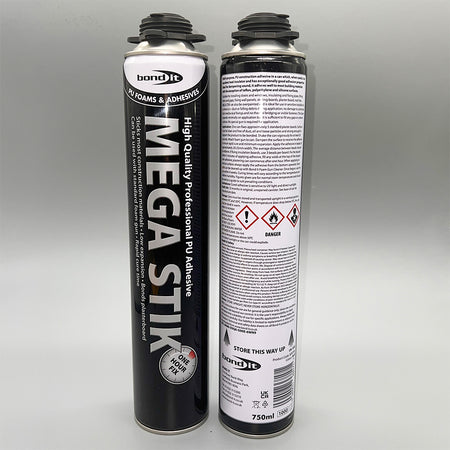 Bond IT Mega Stik Contractors Adhesive – High Strength, Expanding Polyurethane for Construction, DIY, and Sealing Applications - Double Can