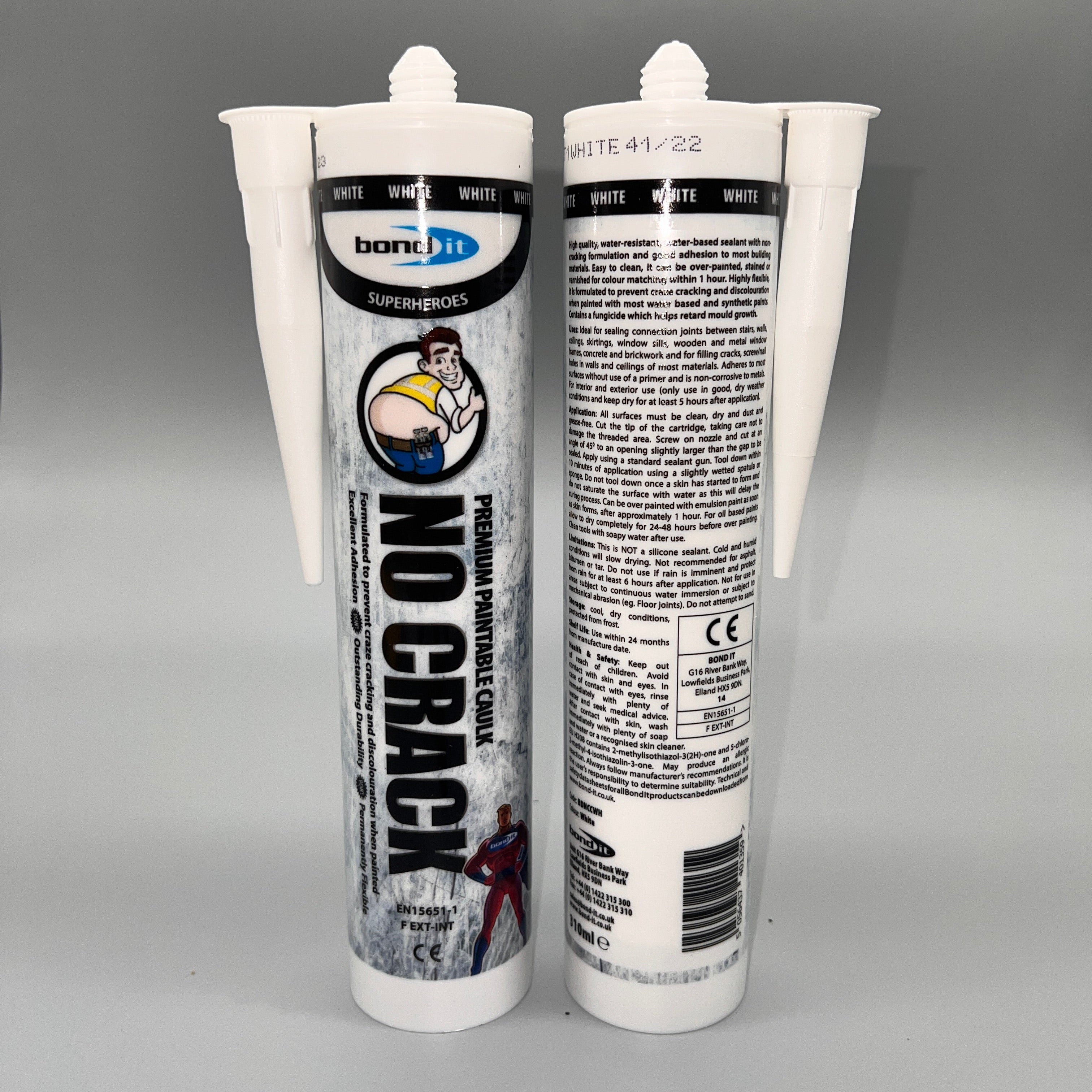 Bond IT - Premium Paintable No Crack Caulk 310ml - Front & Back