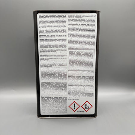 Bond IT - 3 in 1 Wood Treatment 5L - Clear - Back of Tin