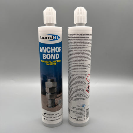 Two Bond It Anchor Bond 310ml chemical anchor resin tubes showing front and back labels