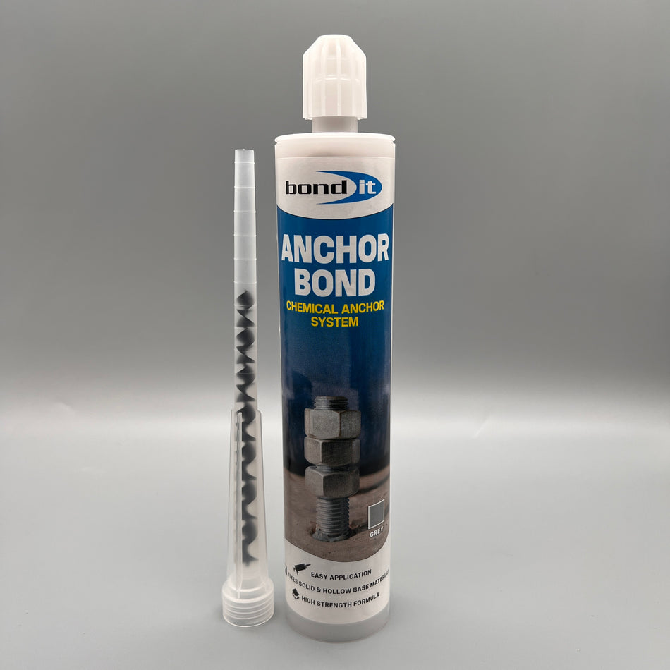 Front view of Bond It Anchor Bond 310ml grey chemical anchor resin cartridge