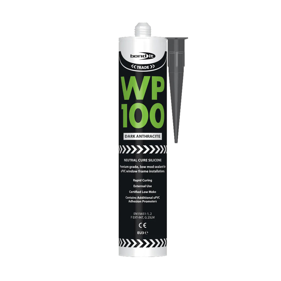 Bond IT - WP100 Oxime External Framing Silicone Sealant - Dark Anthracite - 310ml EU3