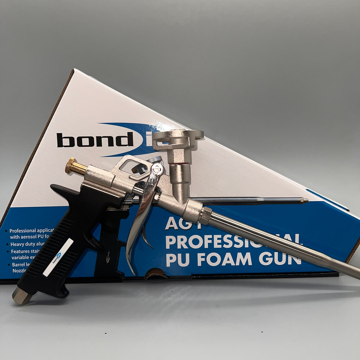 Front box of Bond It AG1 Foam Applicator Gun