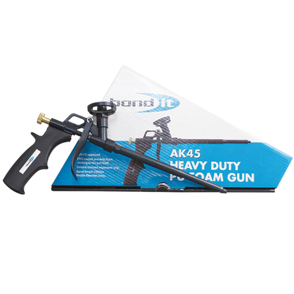 Bond It AK45 heavy duty PU foam applicator gun PTFE coated (BDAK45) on white background