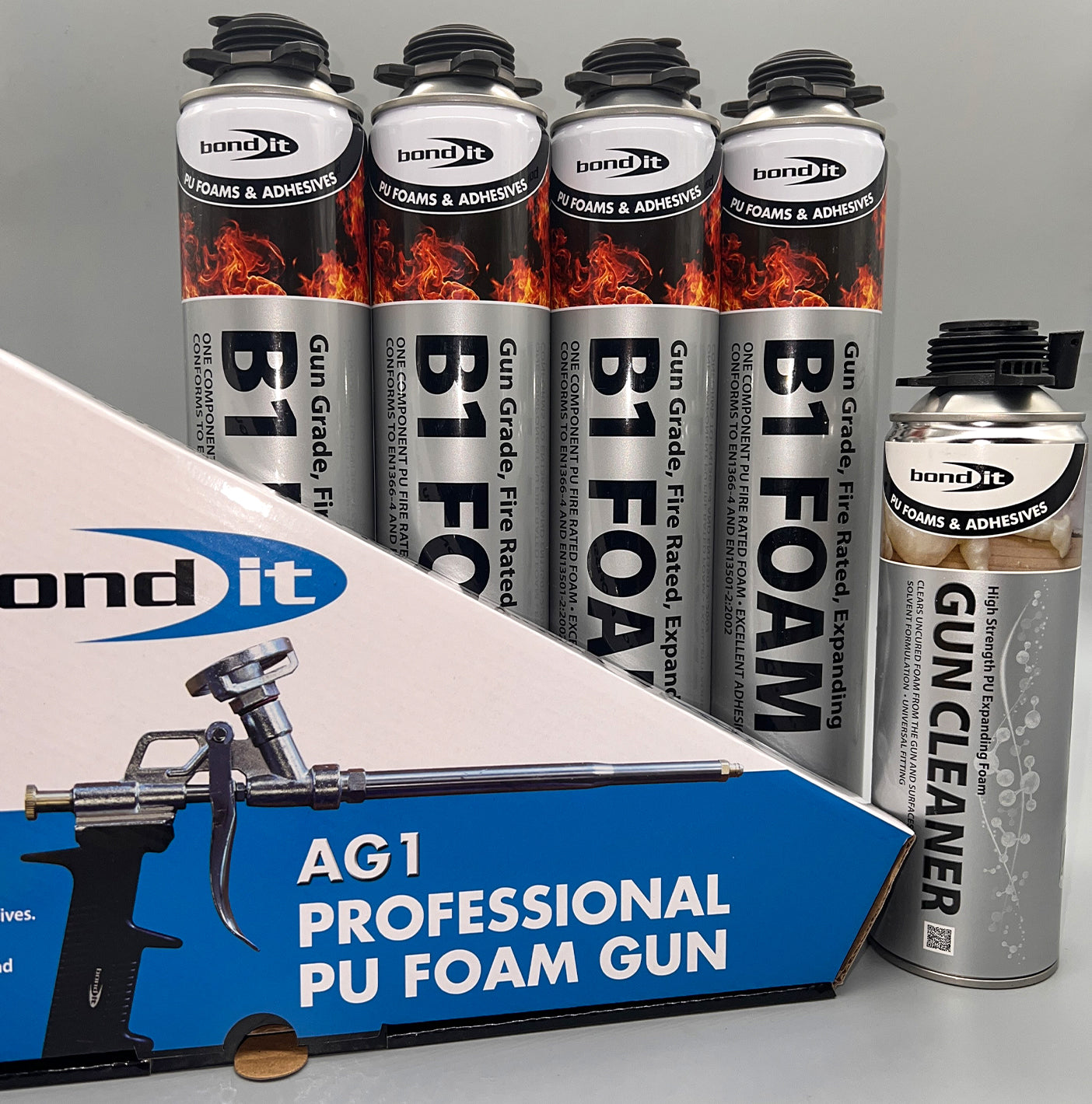 Bond It B1 fire resistant gun foam trade saver bundle with AG1 applicator gun and foam gun