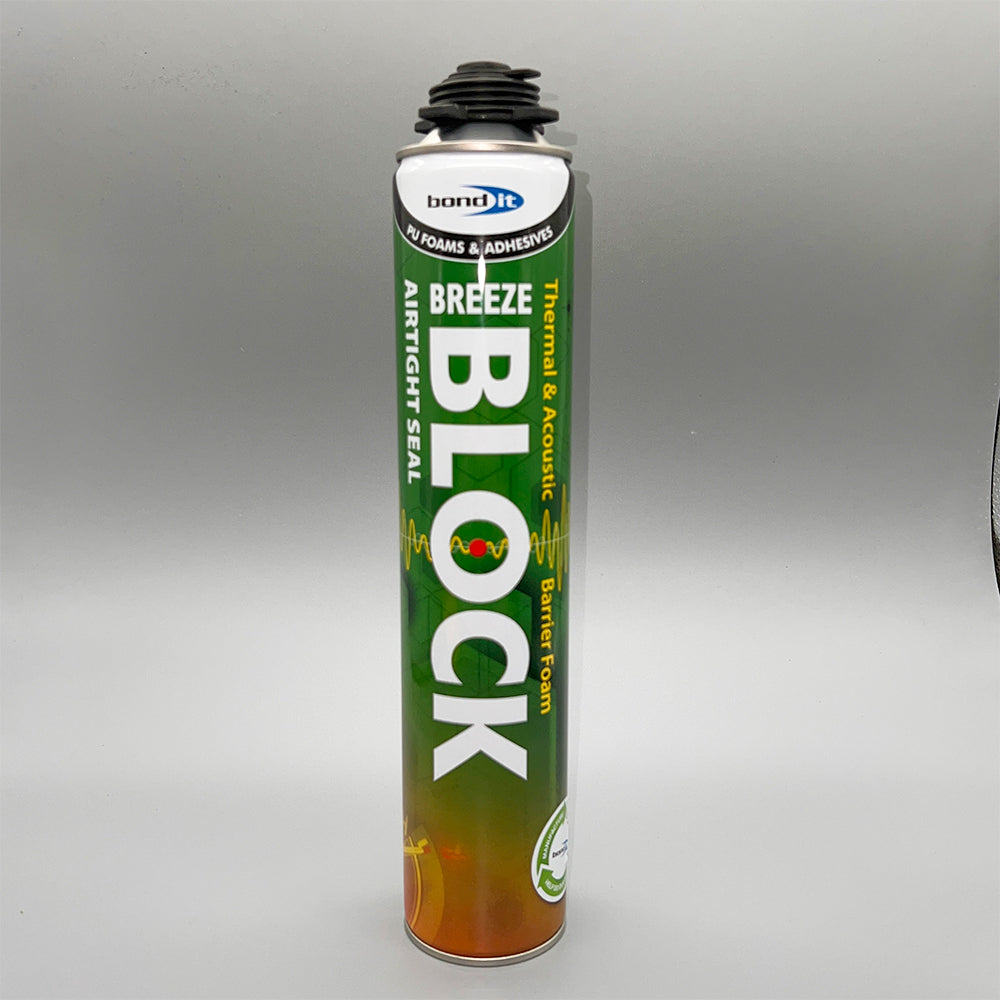 Single Bond It Breeze Block airtight gun foam 750ml green canister