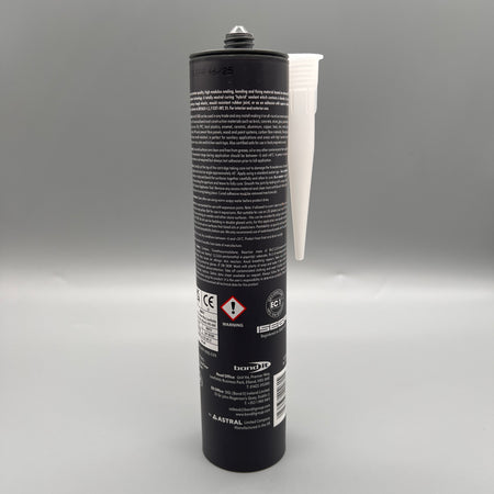 Back of Bond It GBX Next Gen STP Clear Hybrid Sealant & Adhesive showing product information and instructions