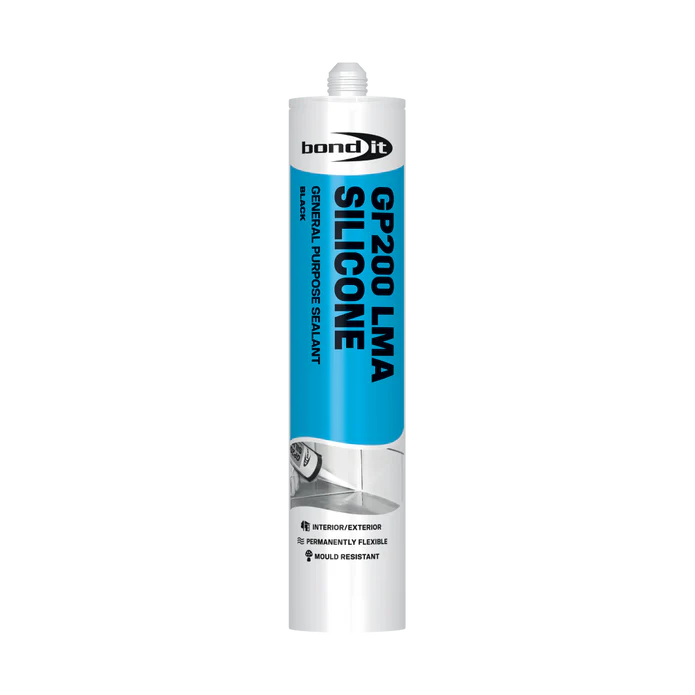 Bond It GP200 General Purpose Black Silicone Sealant 310ml – single tube stock product image