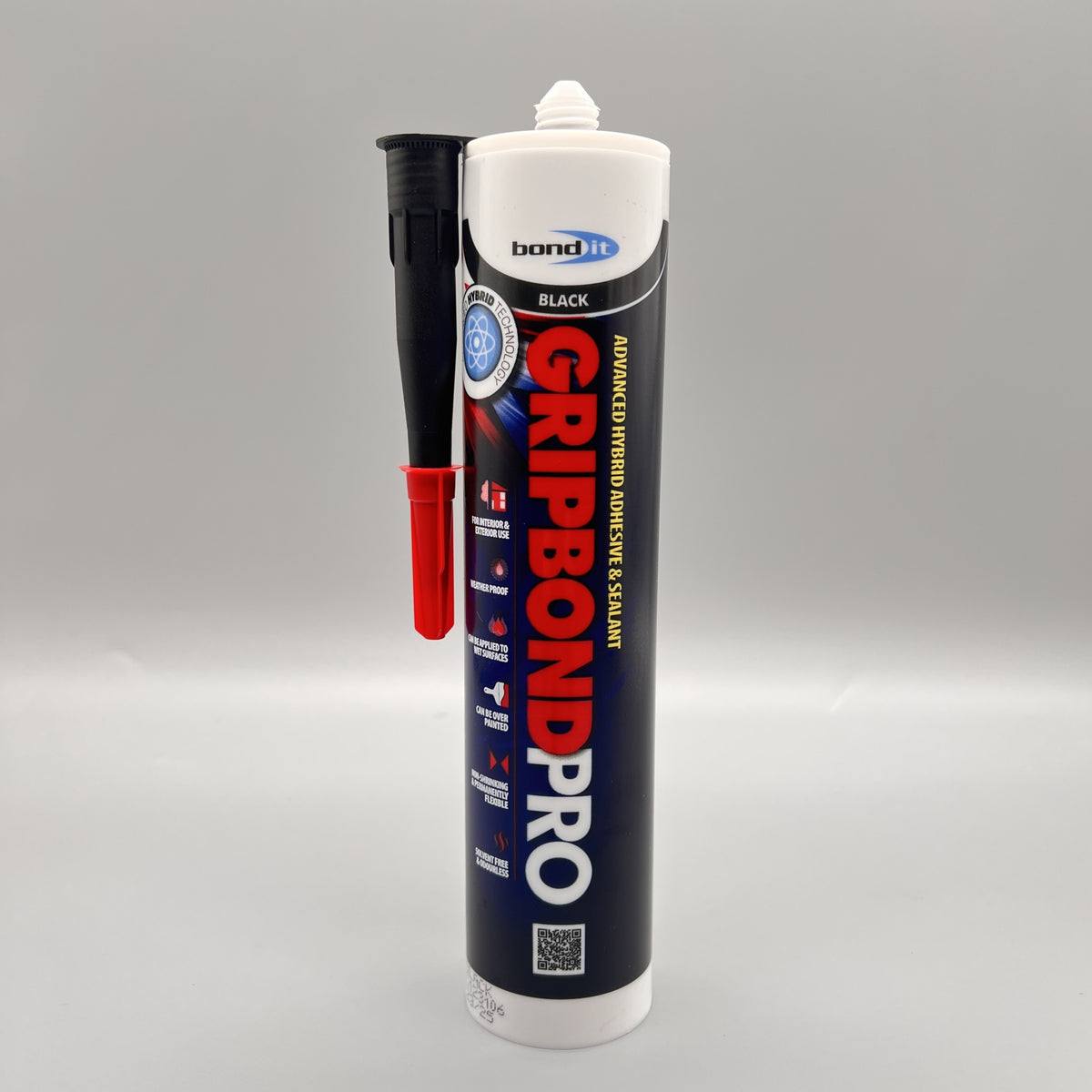 Bond It Gripbond Pro Black adhesive tube front view