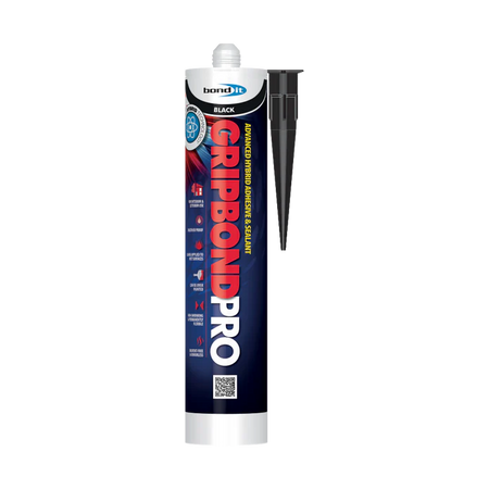 Stock image of Bond It Gripbond Pro Black adhesive tube