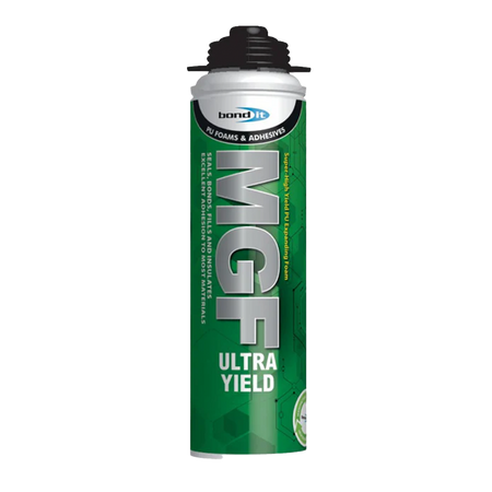 Bond It MGF Ultra Yield expanding PU foam 500ml gun grade can on white background