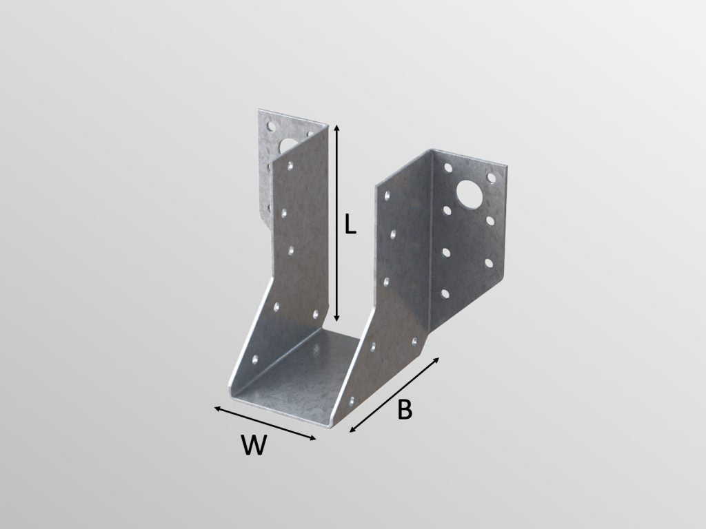 BPC MTH/240 heavy duty multi truss hanger detail, showing dimensions