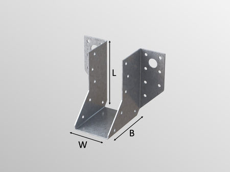 BPC MTH/240 heavy duty multi truss hanger detail, showing dimensions
