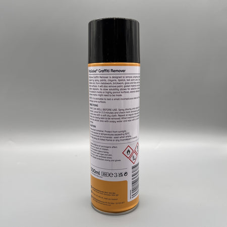ProSolve Graffiti Remover back label showing instructions and safety information