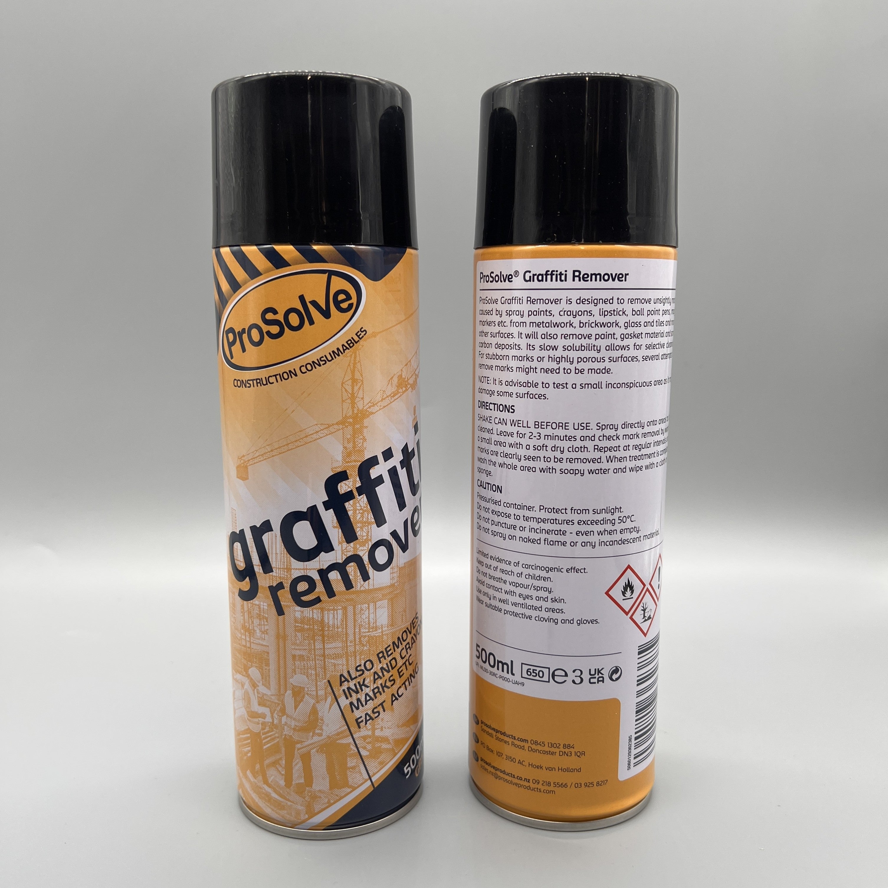 ProSolve Graffiti Remover 500ml front and back views