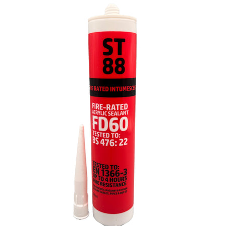 ST88 fire rated intumescent acrylic sealant used for fire stopping and gap sealing