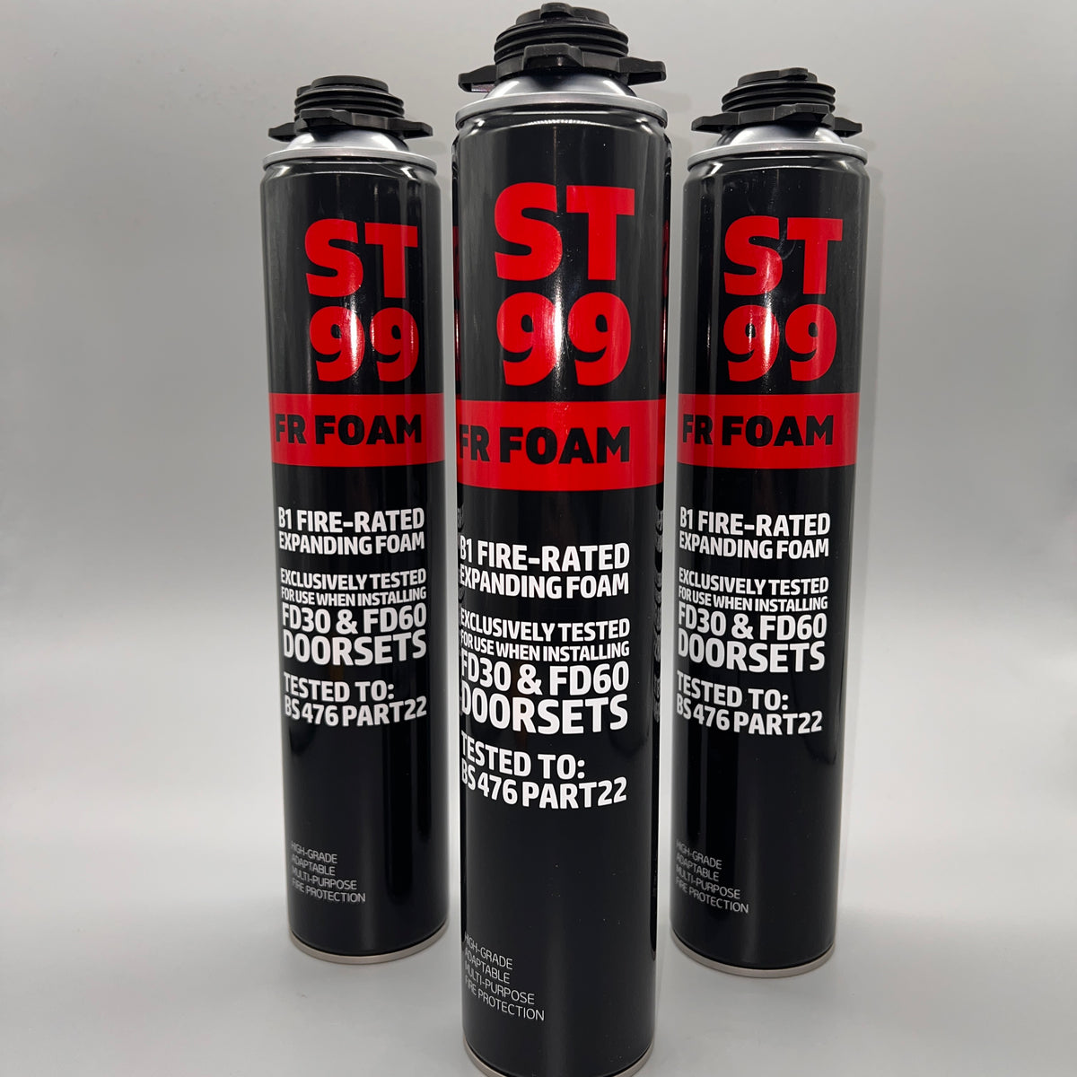 ST99 Expanding Fire Foam – three cans displayed together